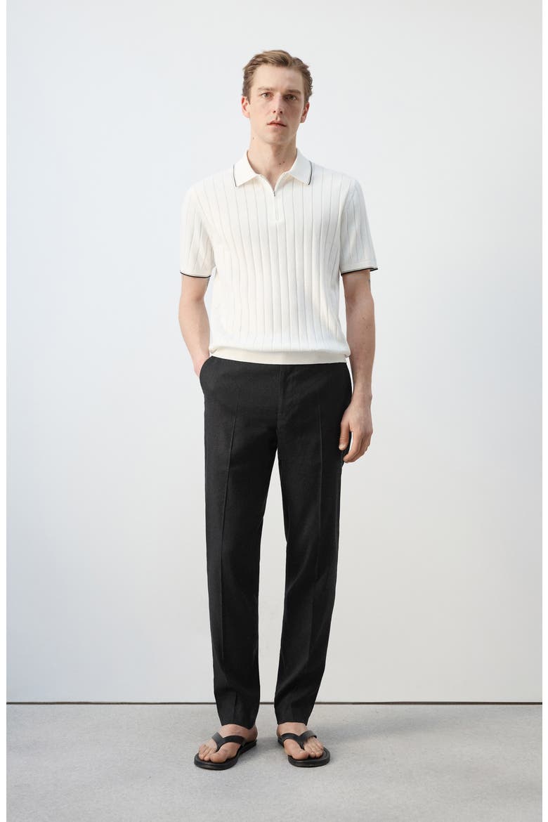 Zip Placket Polo, Alternate, color, OFF WHITE