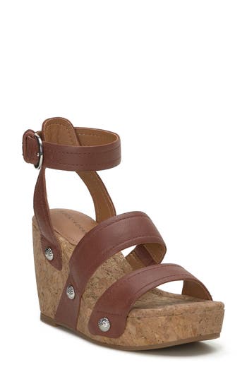 LUCKY BRAND LUCKY BRAND VALINTINA ANKLE STRAP PLATFORM WEDGE SANDAL