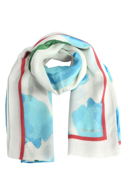 Frances Valentine Blush Tulip Oblong Scarf In Neutral