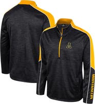 COLOSSEUM Men's Colosseum Black Appalachian State Mountaineers Marled Half-Zip Jacket