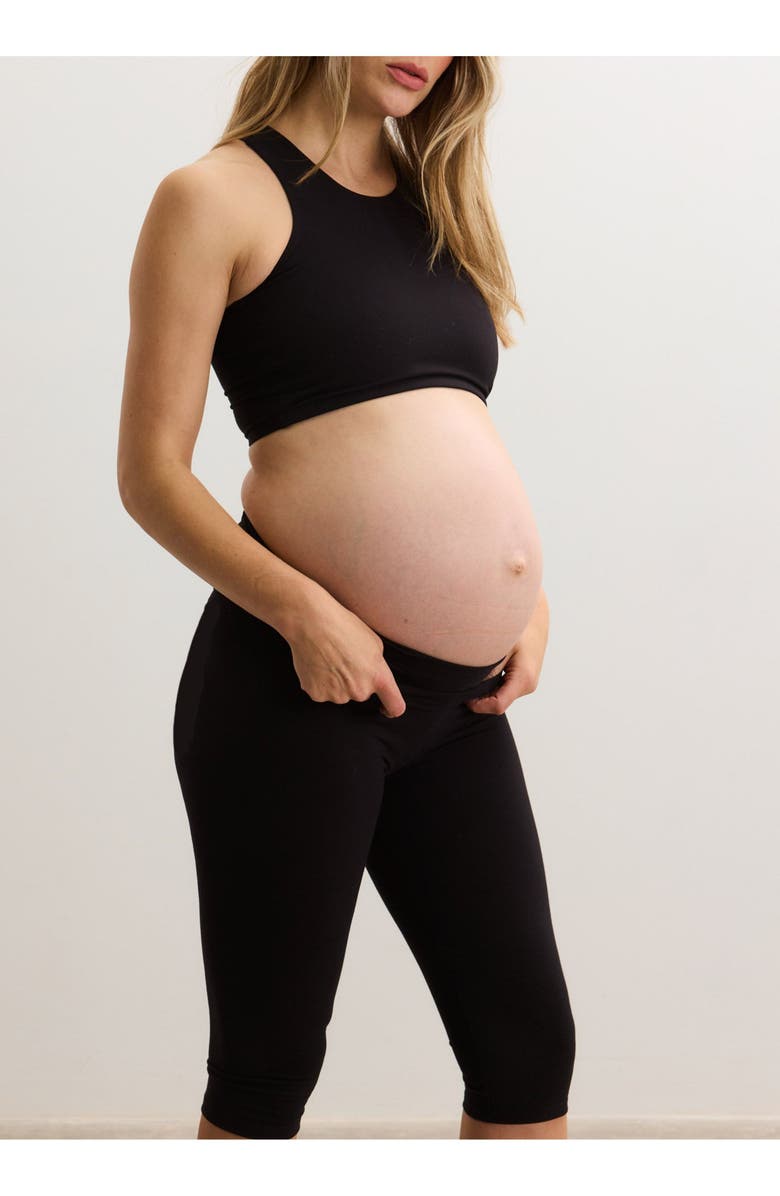 HATCH Collection The Maternity Bodyflex Capri Legging, Alternate, color, Black