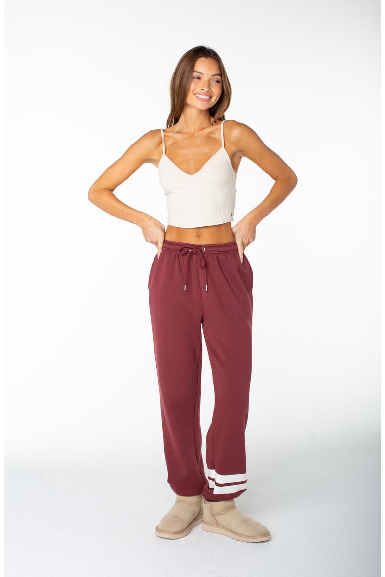 Sunset Stripe Sweatpants, Alternate, color, PORT