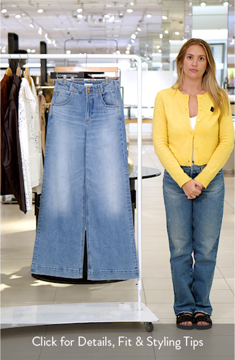 Lana Double Button Wide Leg Jeans, sales video thumbnail