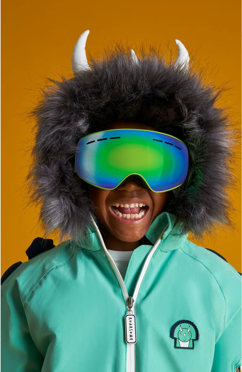 Roarsome Spike the Dinosaur Ski Suit, Alternate, color, Green