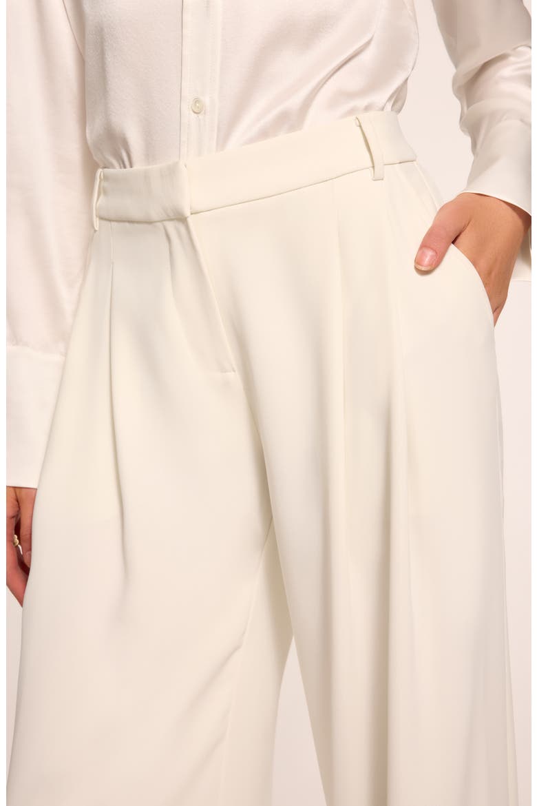 Leslie Pleated High Waist Wide Leg Pants, Alternate, color, WINTER WHITE