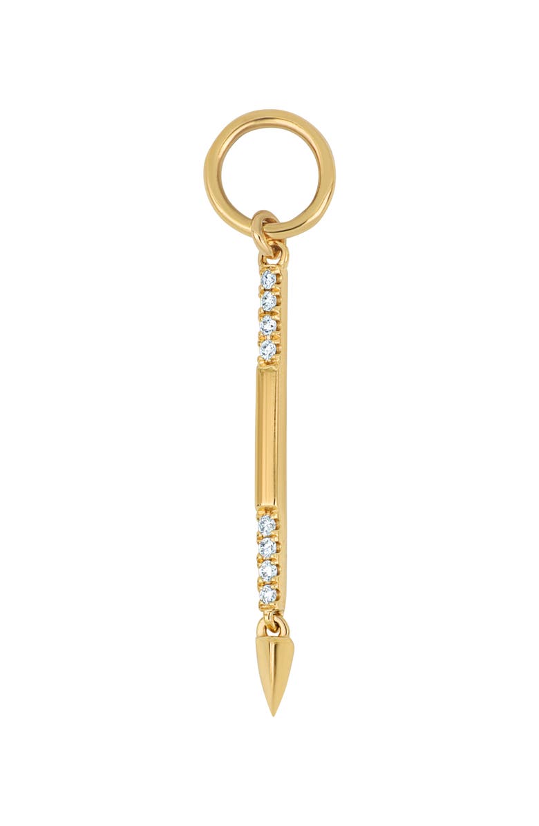 Bony Levy Icon Pavé Diamond Bar Charm, Main, color, 18Ky
