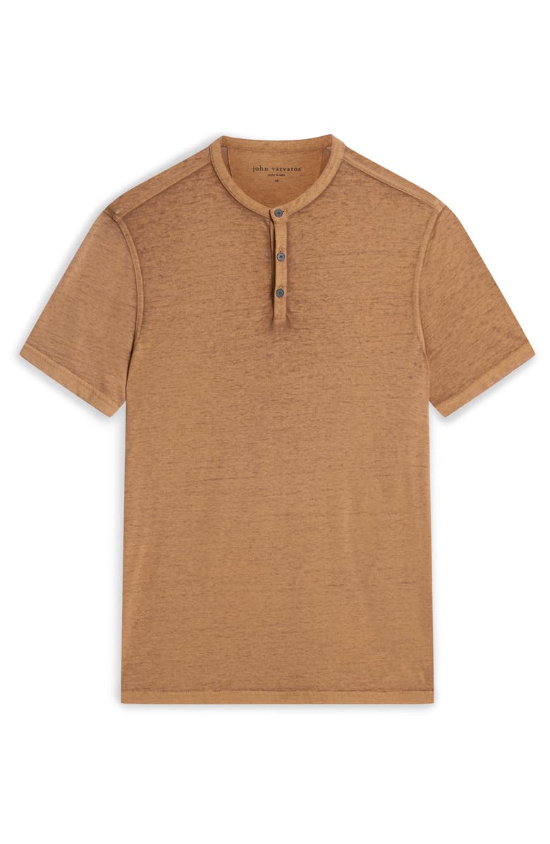 John Varvatos Duke Short Sleeve Slub Henley, Alternate, color,