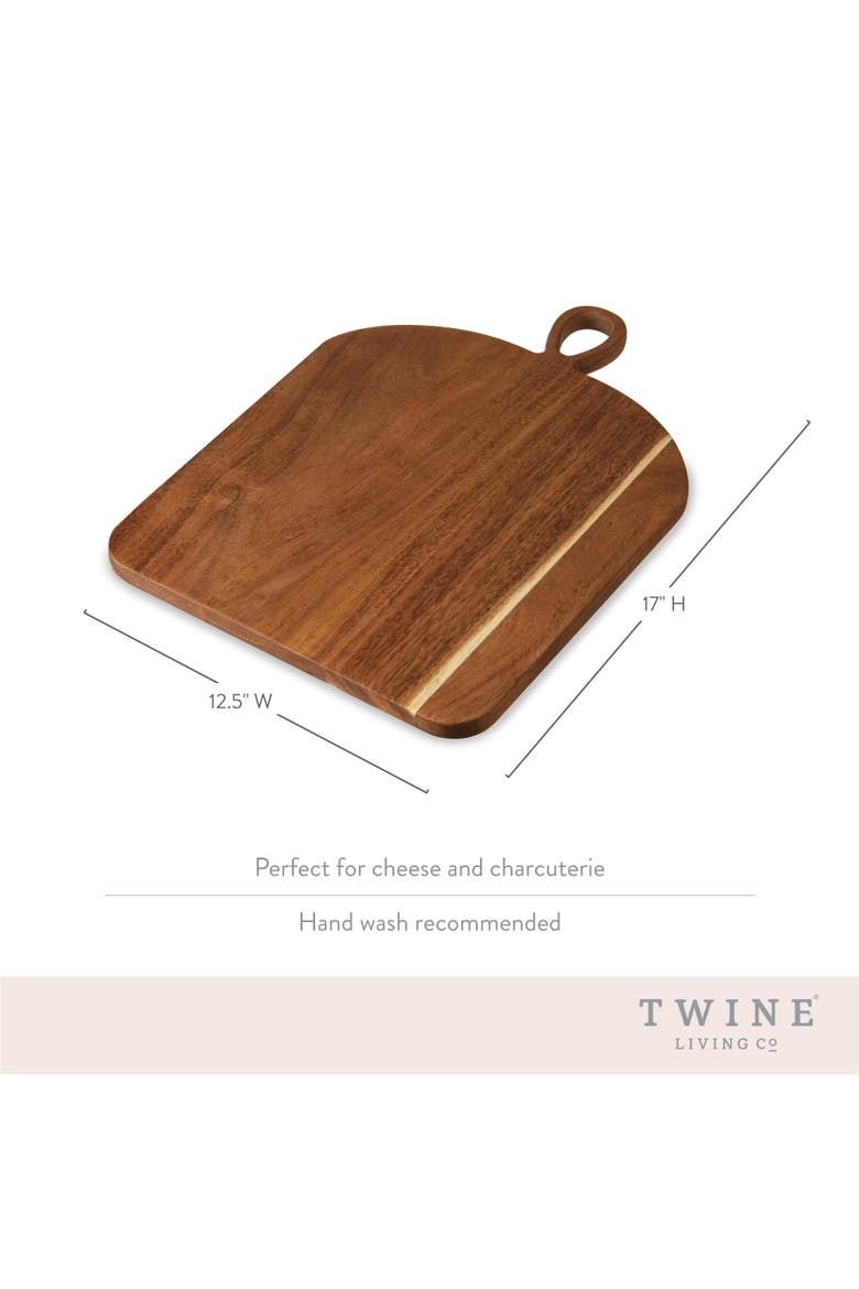 Large Acacia Loop Serve Board, Alternate, color, Wood