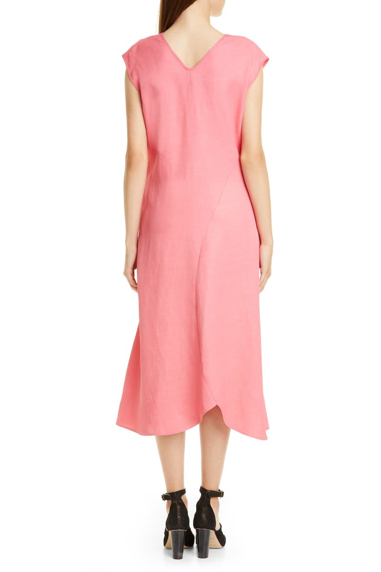 Circle Swing Midi Dress, Alternate, color, PEONY