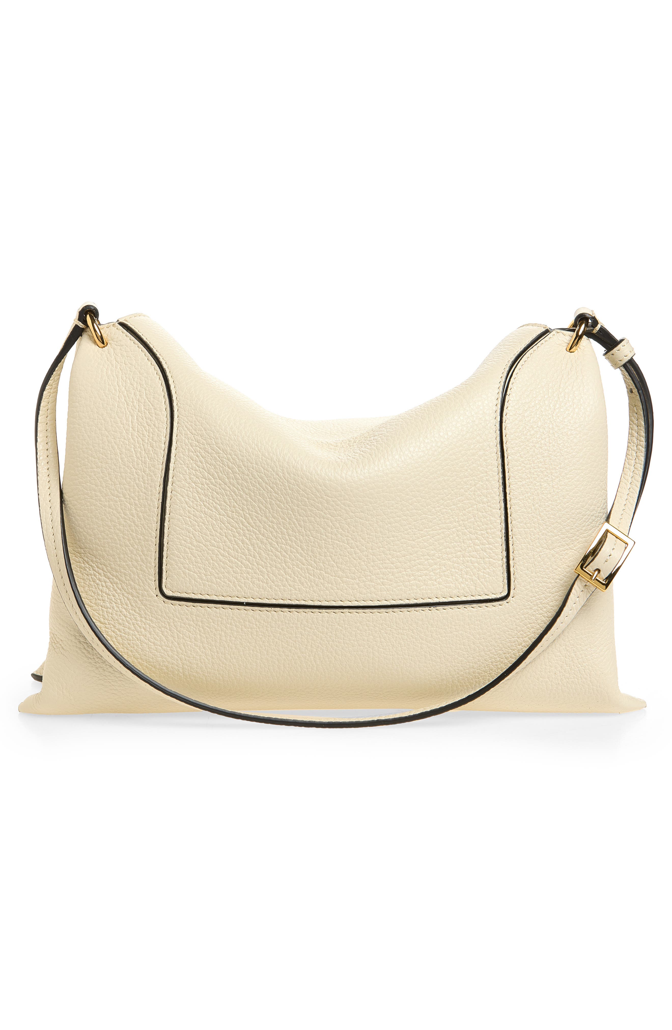Penelope Leather Shoulder Bag, Alternate, color, WHITE CRUST