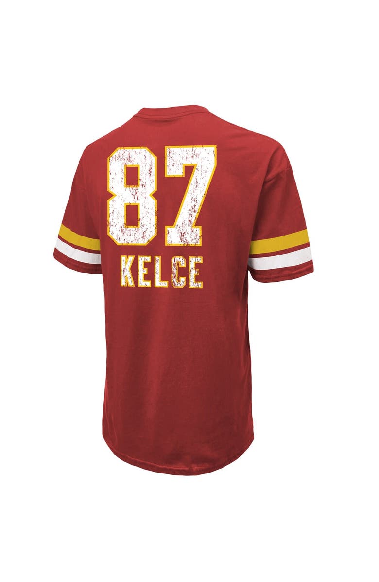 Majestic Threads Men's Majestic Threads Travis Kelce Red Kansas City Chiefs Super Bowl LVIII Name & Number Oversized T-Shirt, Alternate, color,
