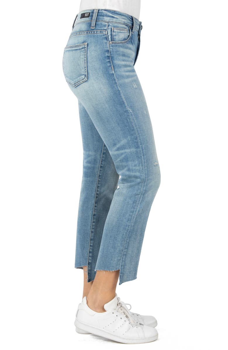 KUT from the Kloth Reese Slanted Ankle Straight Leg Jeans, Alternate, color, 