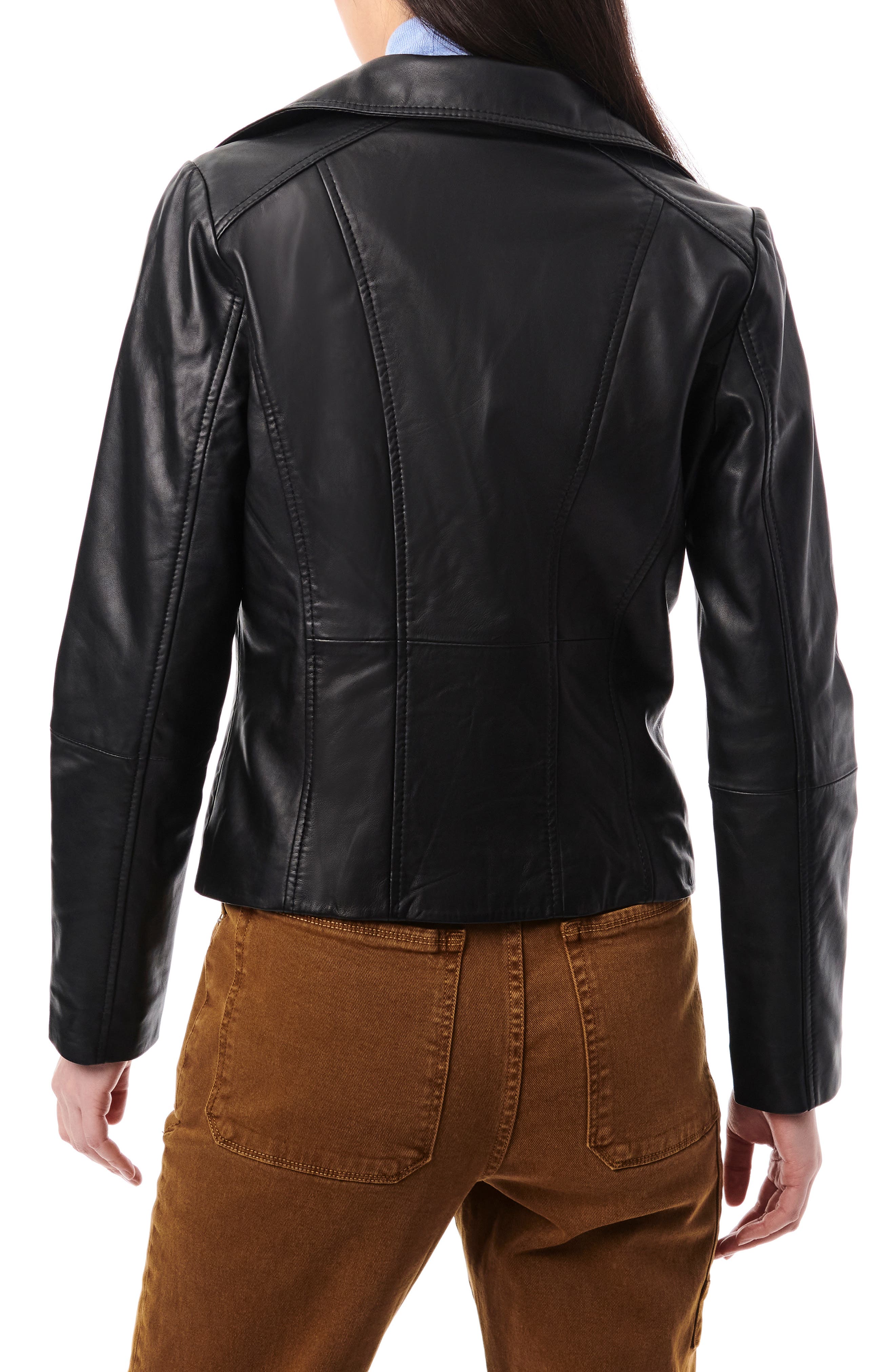 Lambskin Leather Moto Jacket - image 2