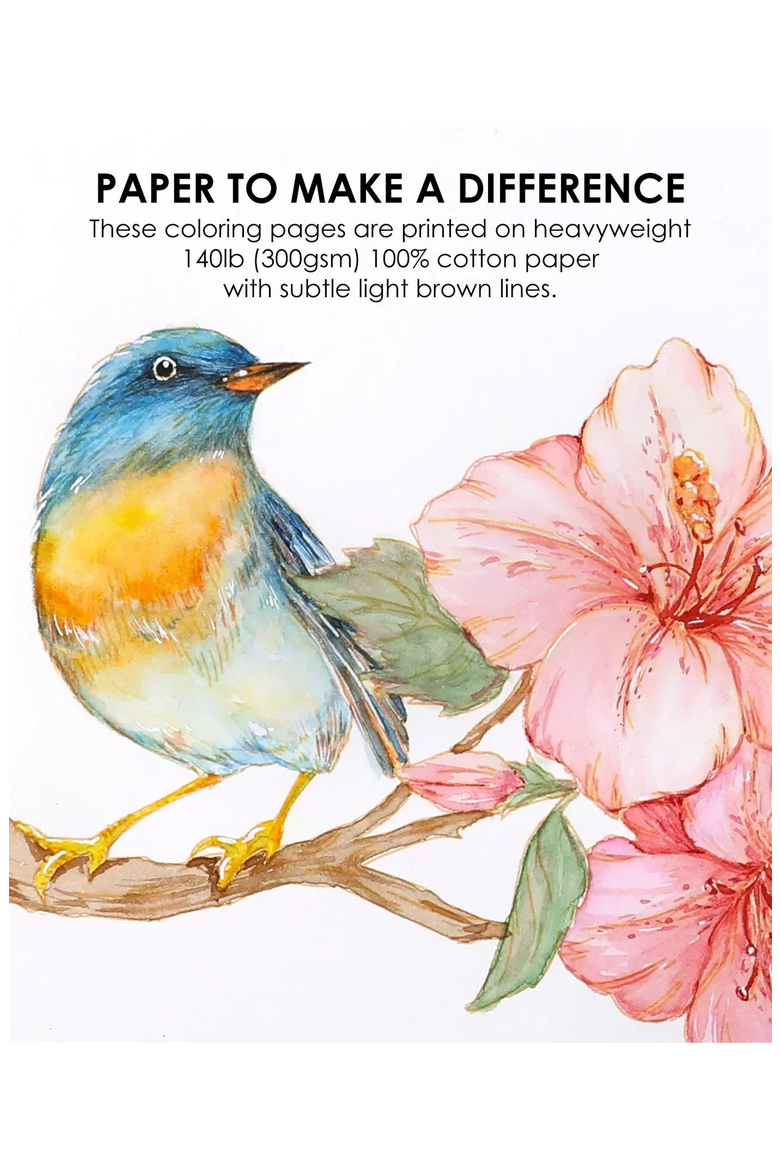 Floral Themed Watercolor Coloring Club Box, Alternate, color, Aqua Floral