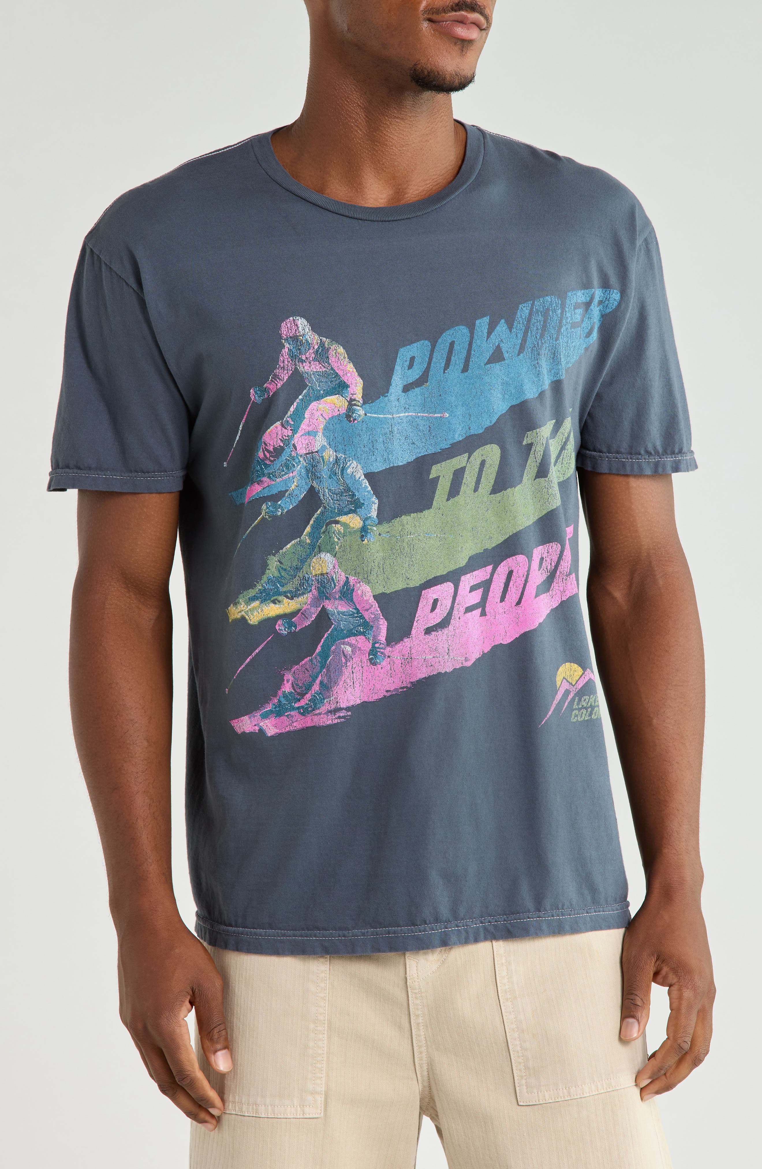 Powder To the People Cotton Graphic T-Shirt