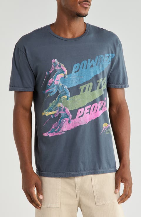 Powder To the People Cotton Graphic T-Shirt