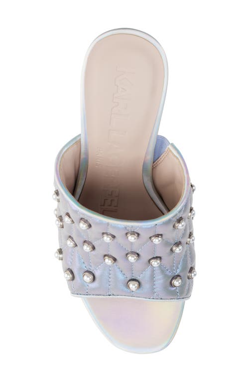 Karl Lagerfeld Aviva Platform Sandal In Opalescent