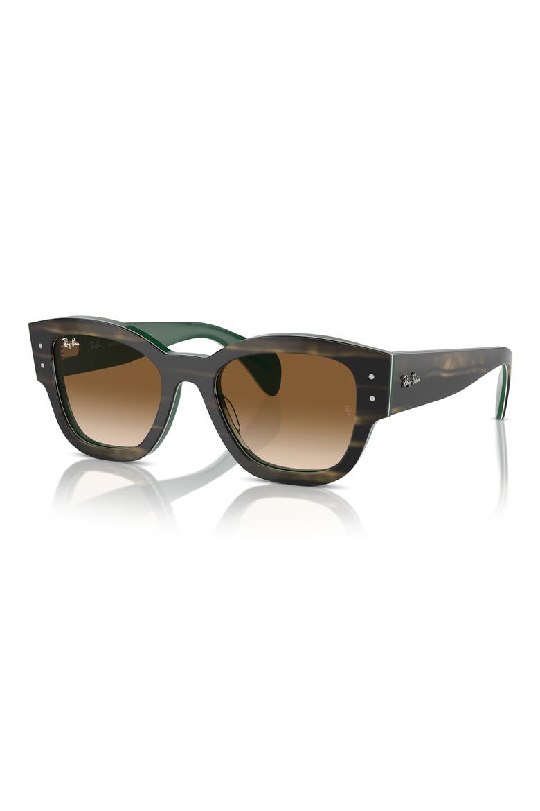 Jorge 52mm Gradient Square Sunglasses, Alternate, color, BROWN/ GREEN