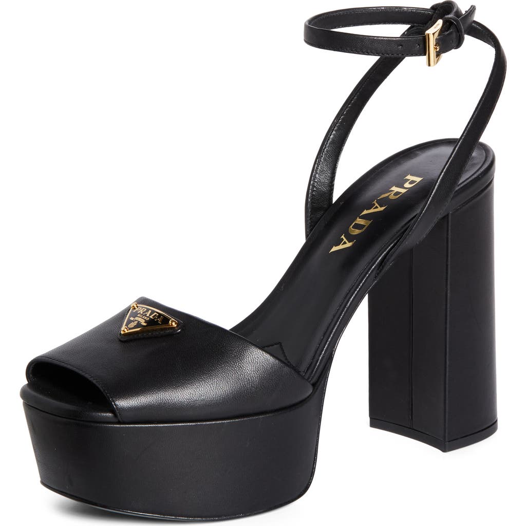 Prada Nappa Leather Platform Sandals