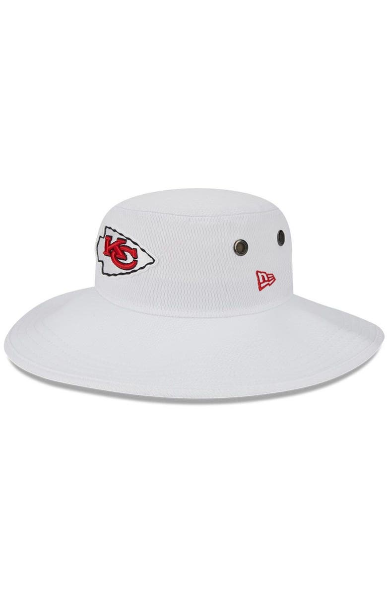 New Era Men's New Era White Kansas City Chiefs 2023 NFL Training Camp Panama Bucket Hat, Main, color, 