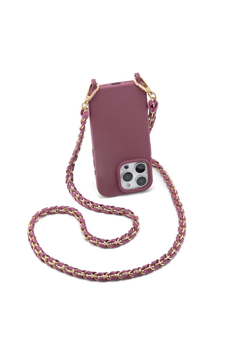 Emi Phone Chain, Main, color, Burgundy