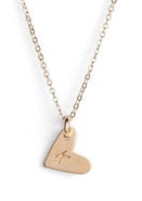 Nashelle 14k-Gold Fill Initial Mini Heart Pendant Necklace