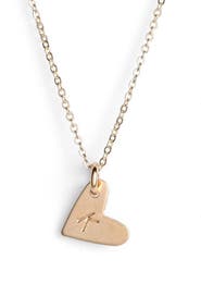 Nashelle 14k-Gold Fill Initial Mini Heart Pendant Necklace