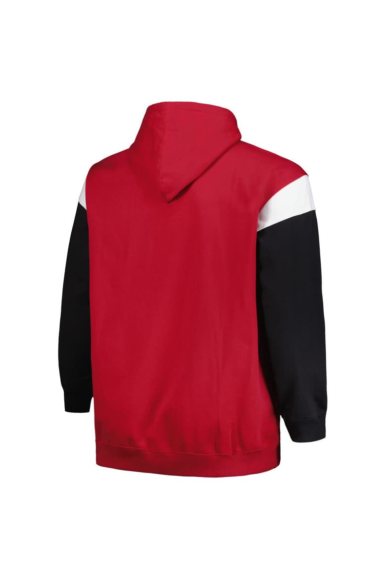 Men's Profile Cardinal Arizona Cardinals Big & Tall Trench Battle Pullover Hoodie, Alternate, color, Cardinal