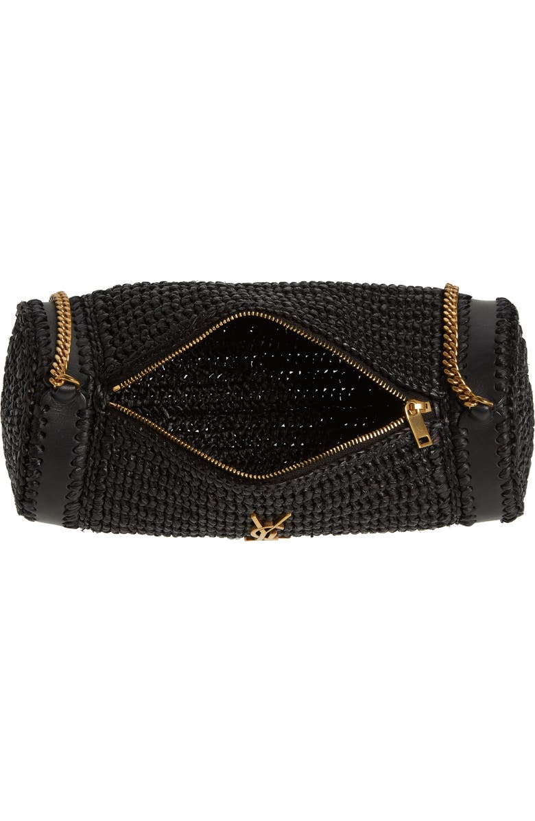 Saint Laurent Small Sade Raffia Tube Bag, Alternate, color,