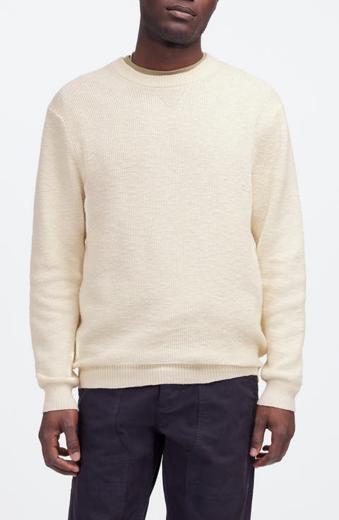 Waffle Knit Crewneck Sweater