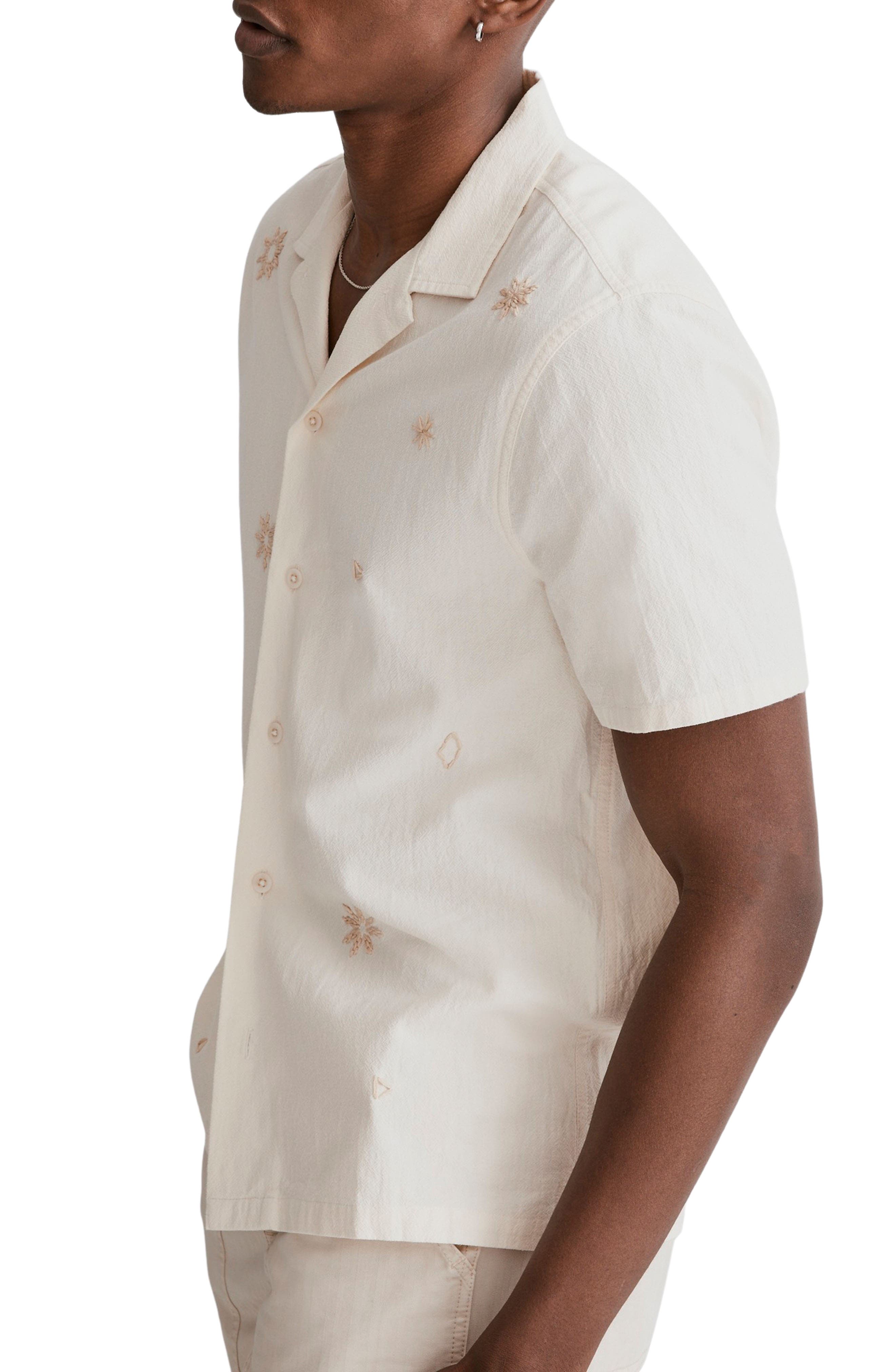 Madewell Embroidered Easy Fit Button-Up Shirt (Men) | Nordstrom