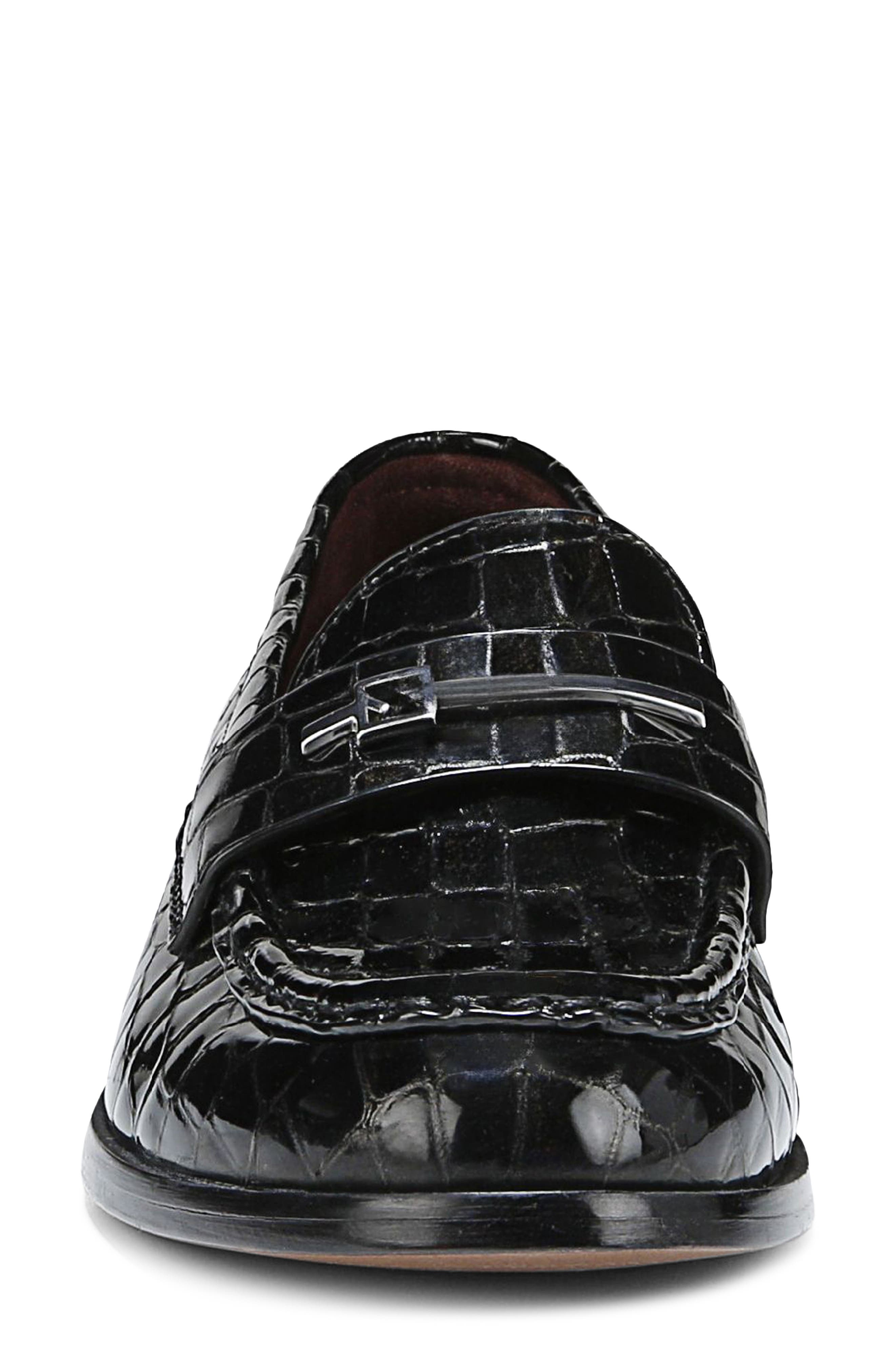 SARTO by Franco Sarto Riley Bit Loafer, Alternate, color, Black Croc Patent