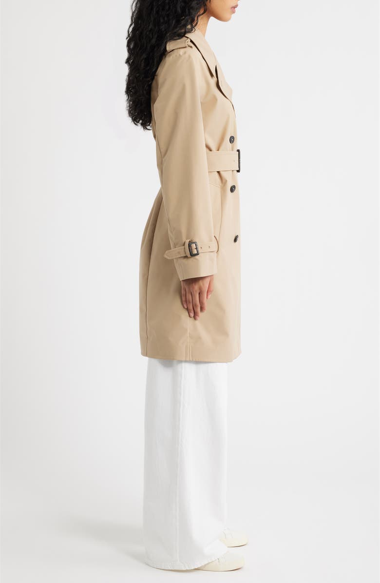 Save The Duck Talya Water Repellent Trench Coat, Alternate, color, Stardust Beige