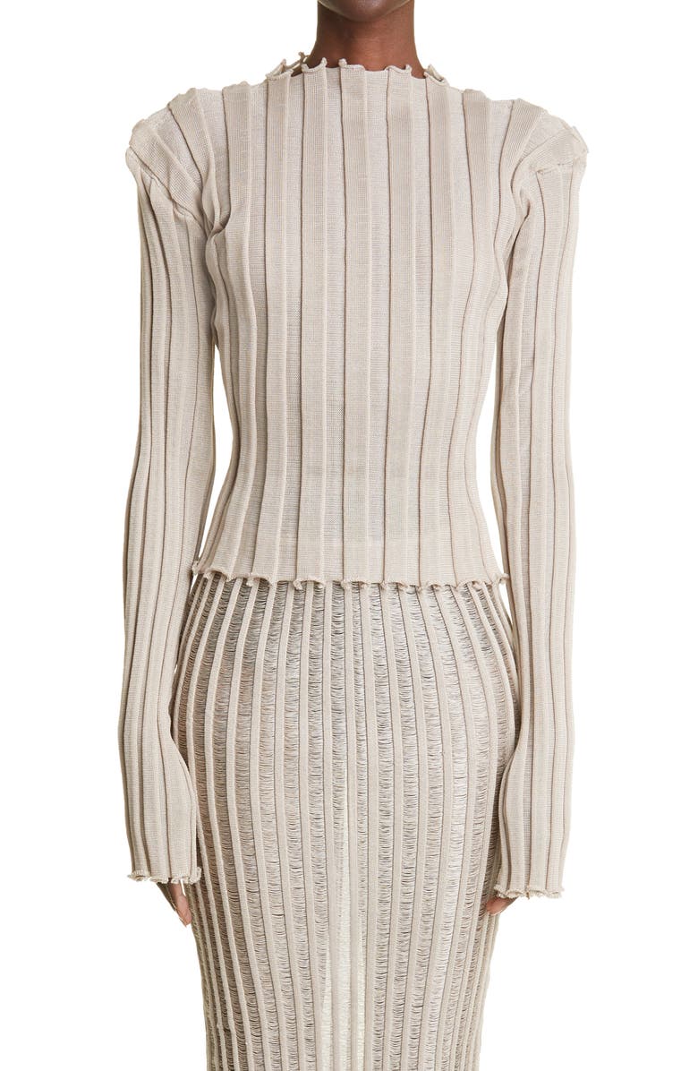 A. Roege Hove Katrine Ribbed Cotton Blend Sweater, Main, color,