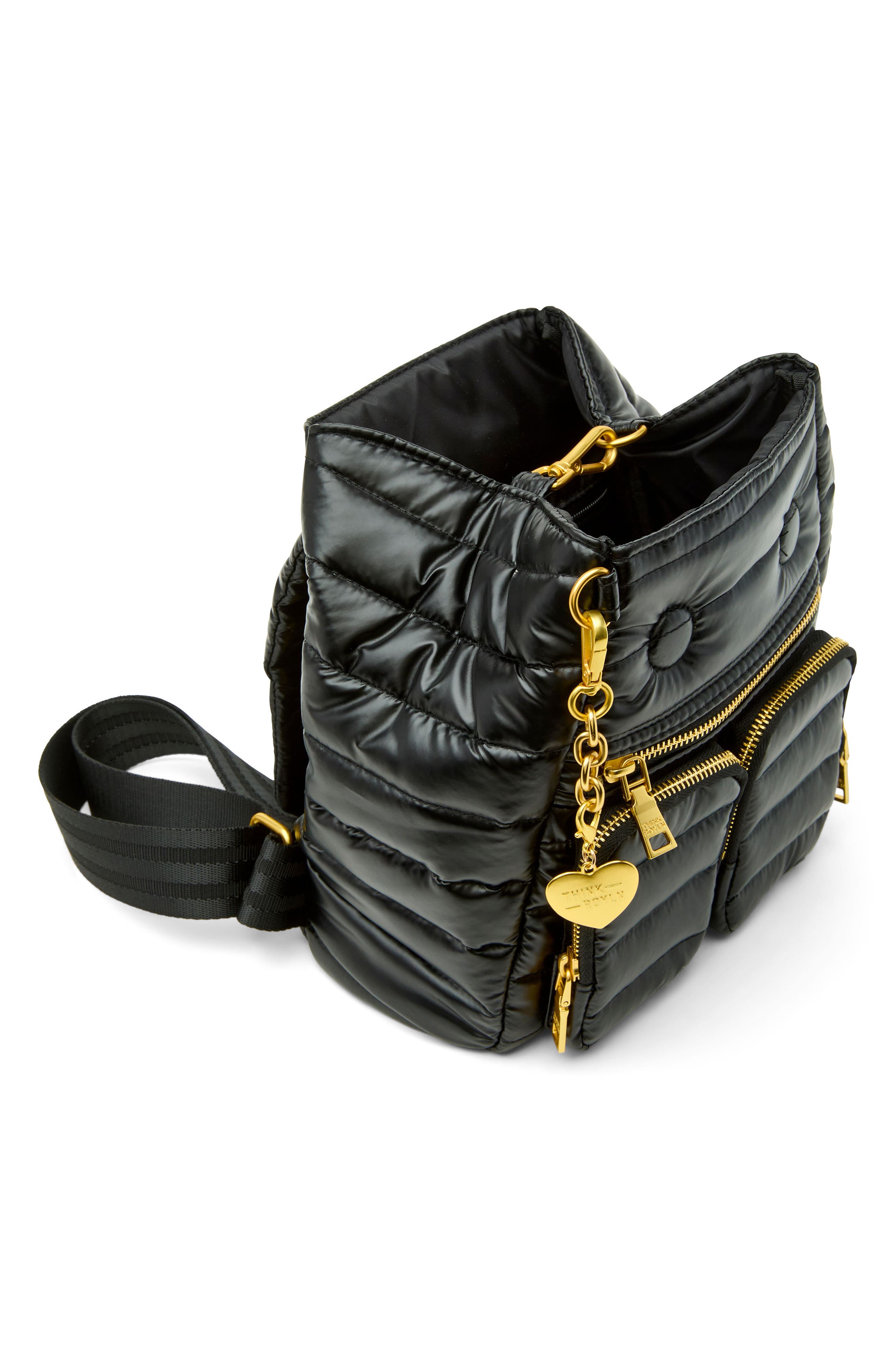 THINK ROYLN Legend Quilted Backpack, Alternate, color, Pearl Black