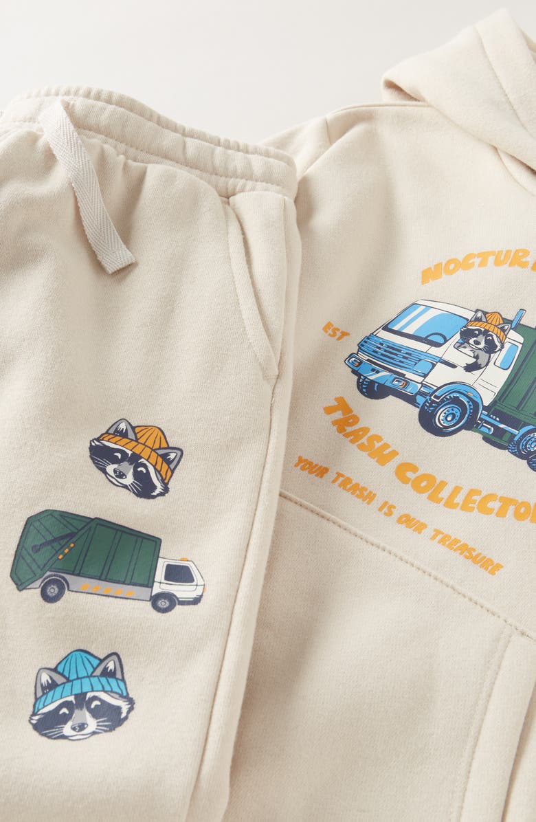 Tucker + Tate Kids' Printed Kanga Sweatshirt & Sweatpants Set, Alternate, color, Beige Critter Truck Graphic