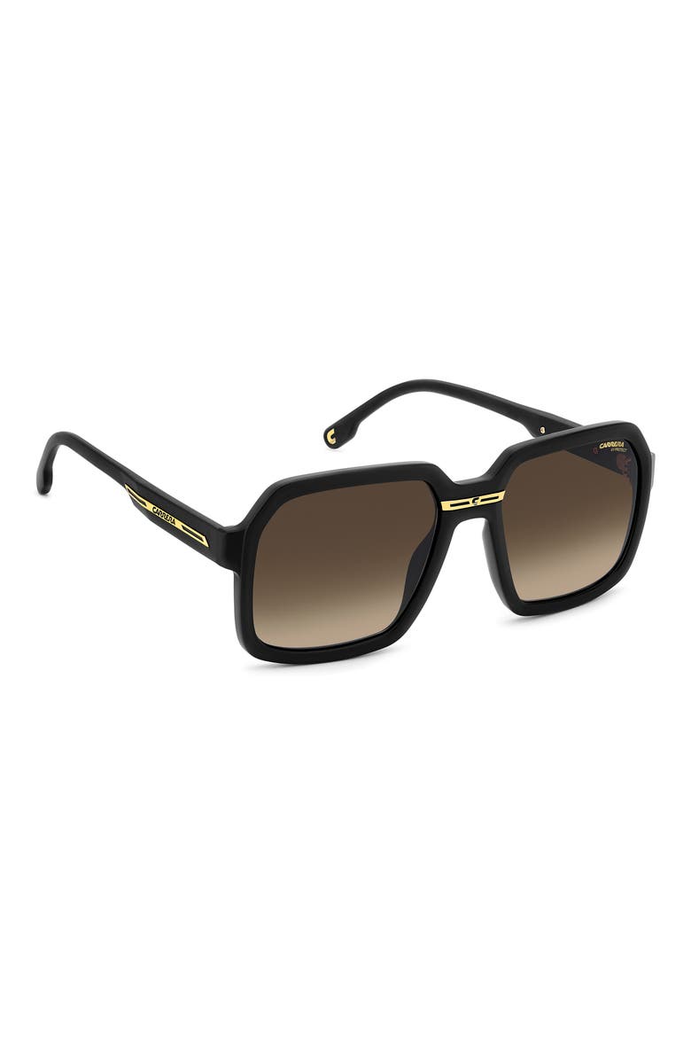 56mm Victory 08 Square Sunglasses, Alternate, color, MATTE BLACK