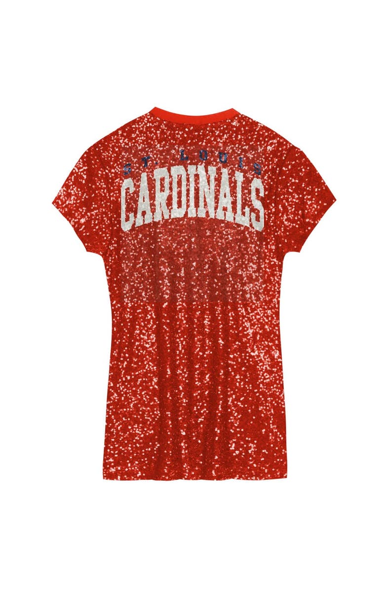 Outerstuff Girls Youth  Red St. Louis Cardinals Sequin V-Neck Dress, Alternate, color, Red