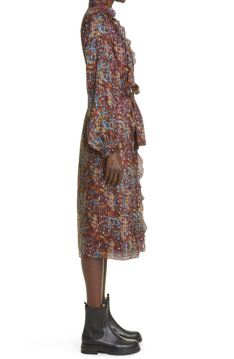 Lafayette 148 New York Harlan Long Sleeve Silk Blend Dress, Alternate, color,