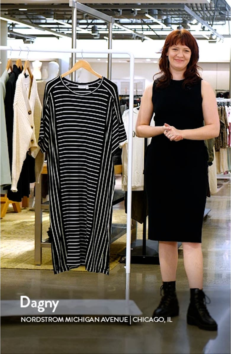 Noele Stripe Knit Shift Dress, sales video thumbnail