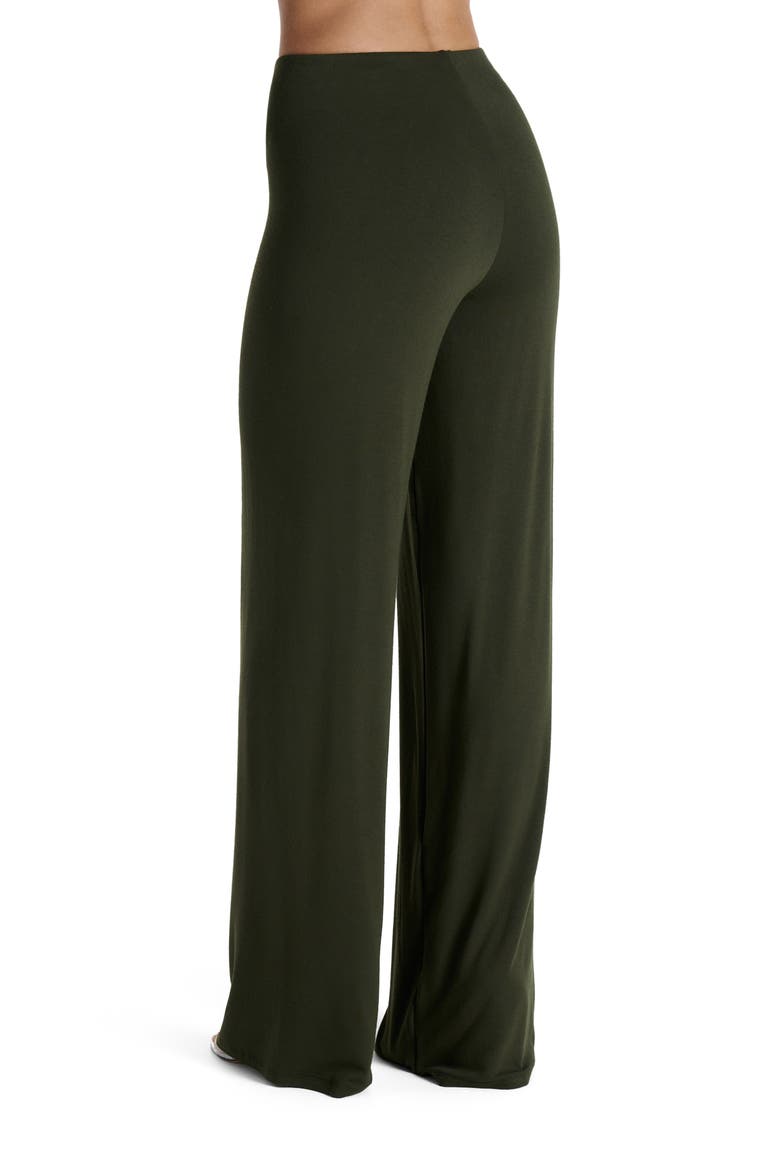 Pull-On Wide Leg Pants, Alternate, color, OLIVE