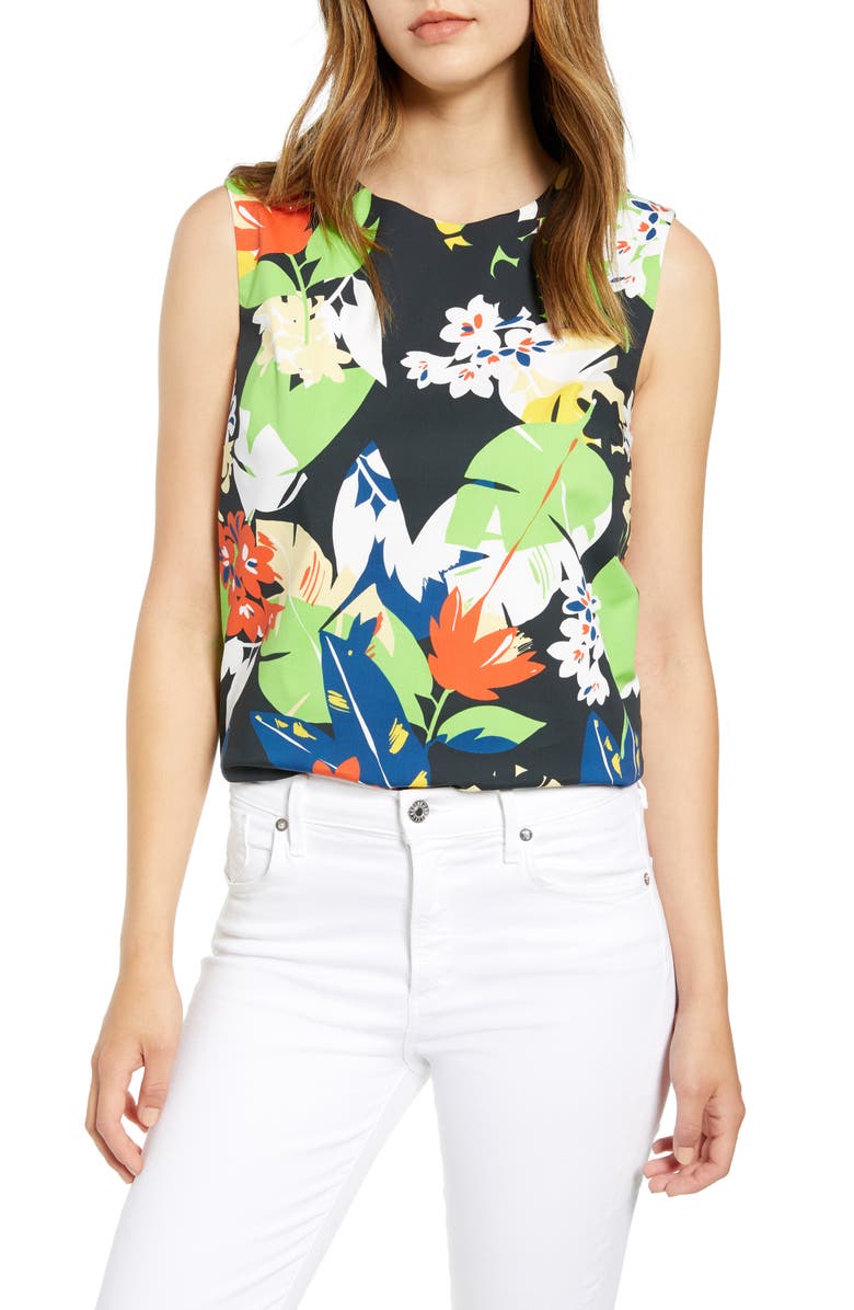 1901 Cotton Blend Poplin Tank Top, Main, color, 