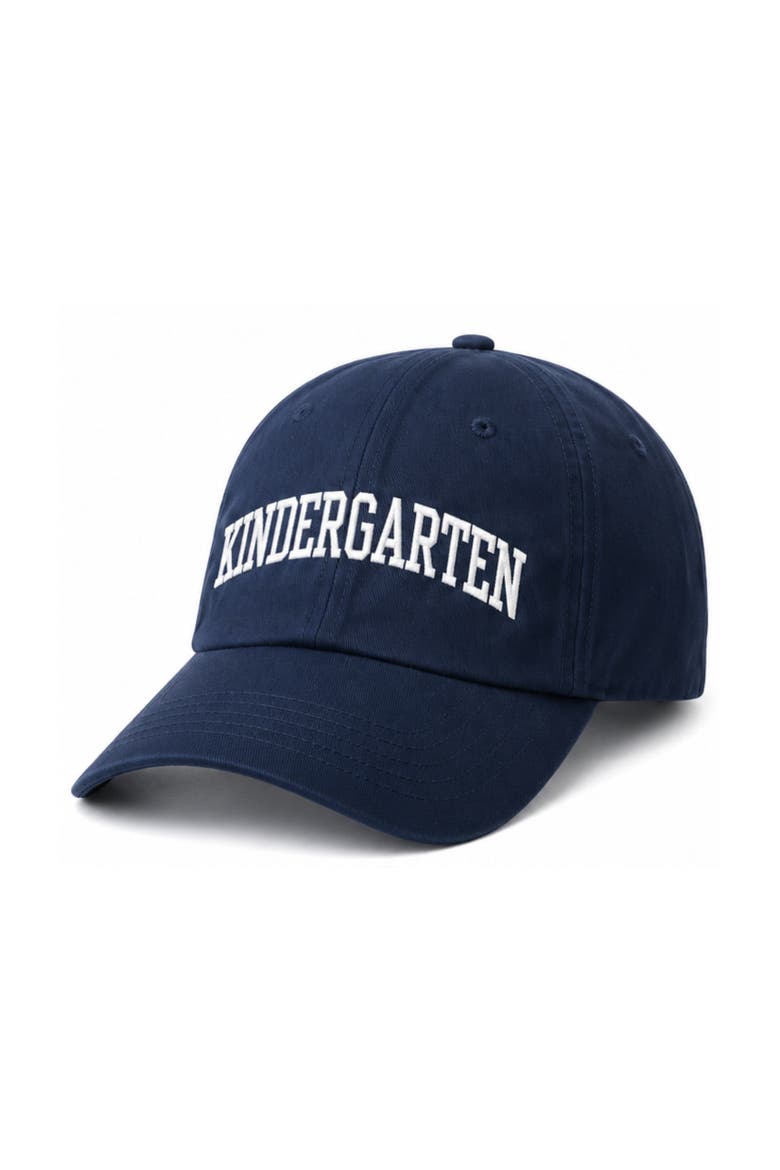 Back-to-School Kindergarten Baseball Hat, Alternate, color, Navy/White