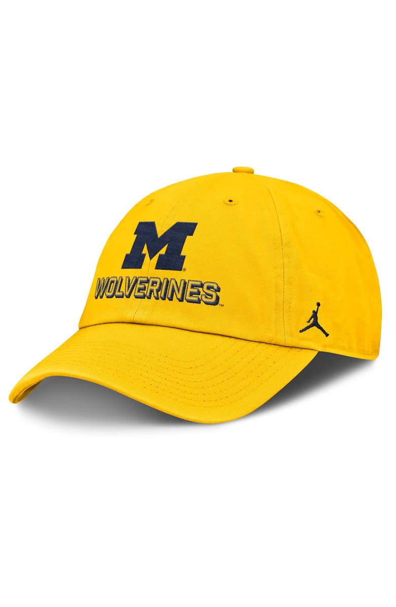 Jordan Brand Men's Jordan Brand Maize Michigan Wolverines 2025 On-Field Club Adjustable Hat, Main, color, Maize