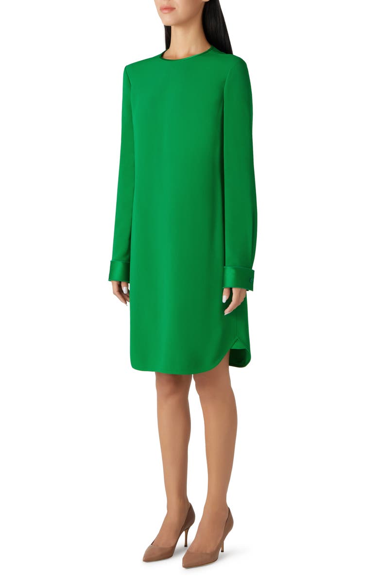 St. John Collection Long Sleeve Satin Dress, Alternate, color,