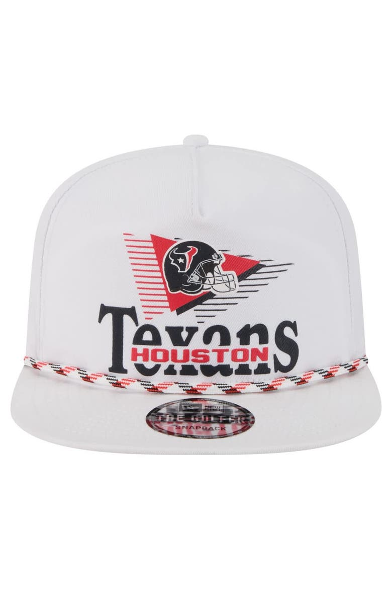 Men's New Era White Houston Texans Collide Golfer Snapback Hat, Alternate, color, White