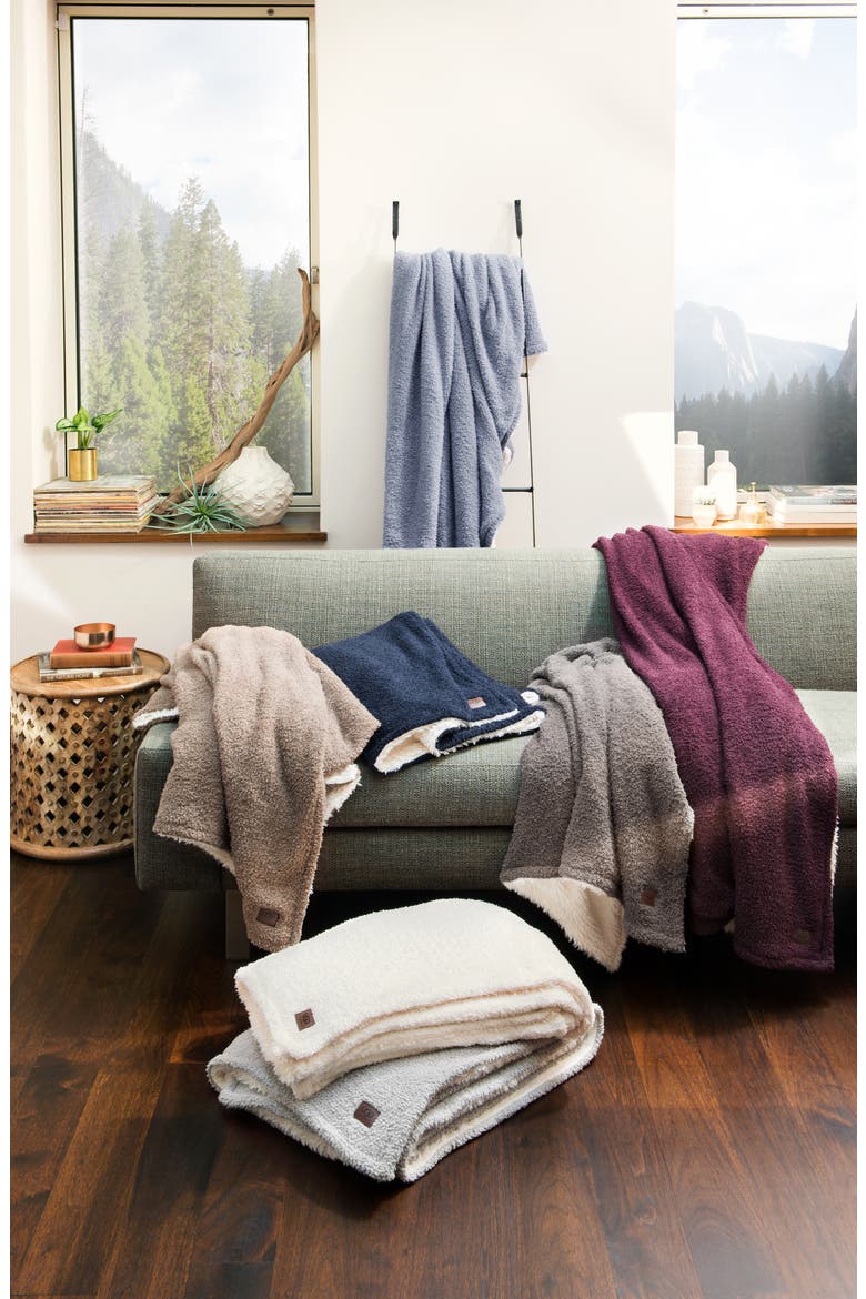 Ana Faux Shearling Throw, Alternate, color, CHARCOAL