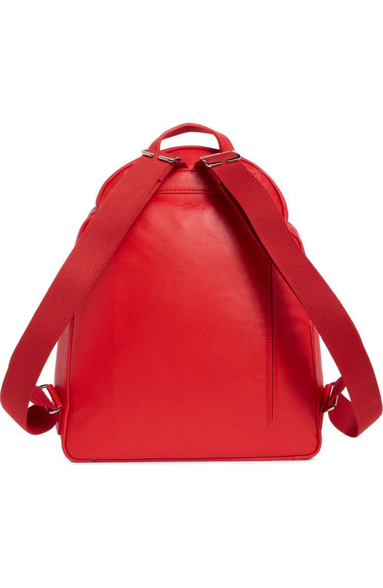 Longchamp Parisis Leather Backpack, Alternate, color, Vermilion