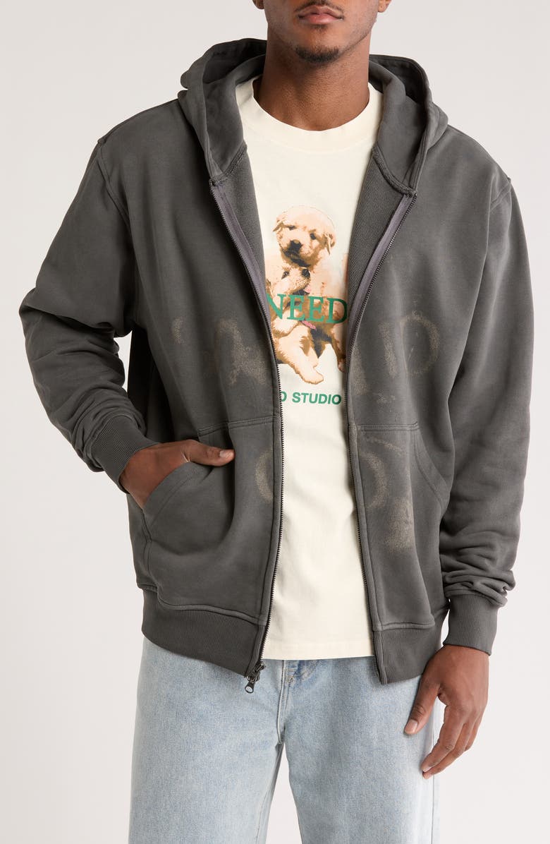 SANTO STUDIO Graphic Full Zip Hoodie, Main, color, 