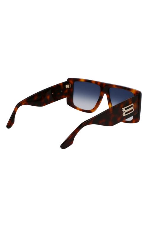 Victoria Beckham Vb Monogram 51mm Rectangular Sunglasses In Blue